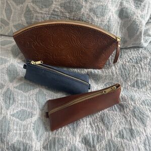 NWOT Portland Leather make-up bags